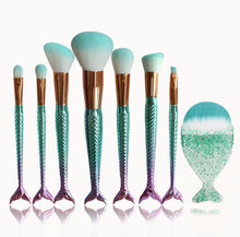 Load image into Gallery viewer, Mermaid Shaped Makeup Brushes - Offical Phoera Store