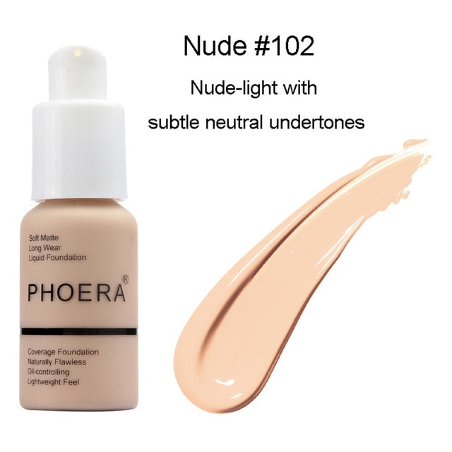PHOERA Foundation - Soft Matte Long Wear Liquid Foundation - Offical Phoera Store