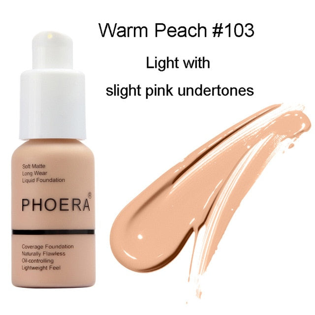 PHOERA Foundation - Soft Matte Long Wear Liquid Foundation - Offical Phoera Store