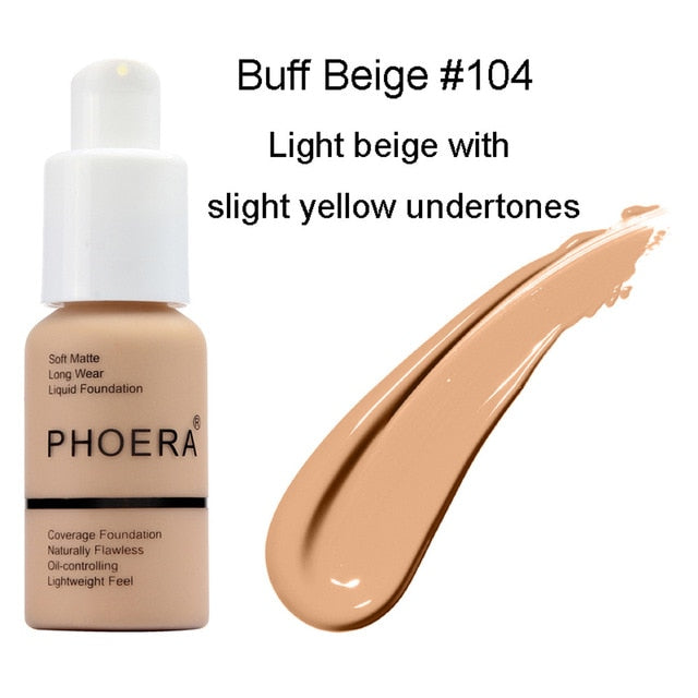 PHOERA Foundation - Soft Matte Long Wear Liquid Foundation - Offical Phoera Store