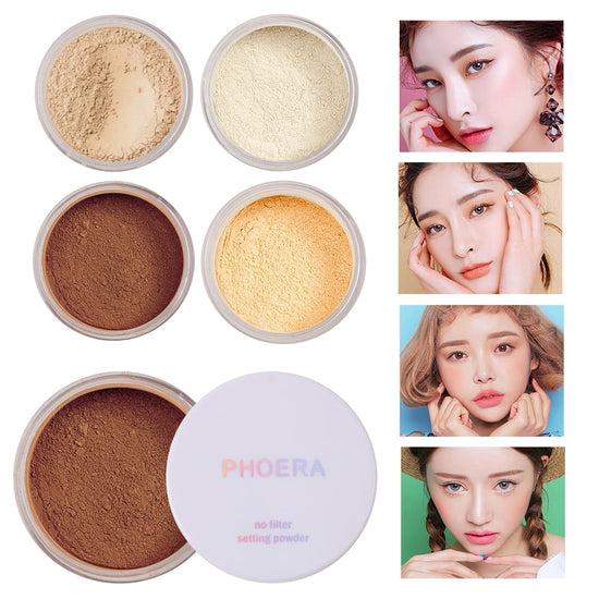 PHOERA™ Loose Face Powder Translucent Smooth Setting Foundation Makeup - Offical Phoera Store