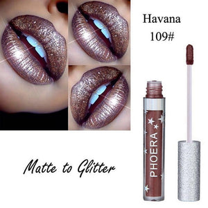 PHOERA™ Glitter Liquid Lipstick (Matte and Gloss) - Offical Phoera Store